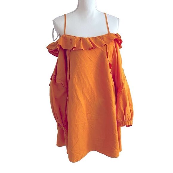 Marissa Webb Off the Shoulder Mango Orange
Ruffle Dress Size 6 - Picture 5 of 7